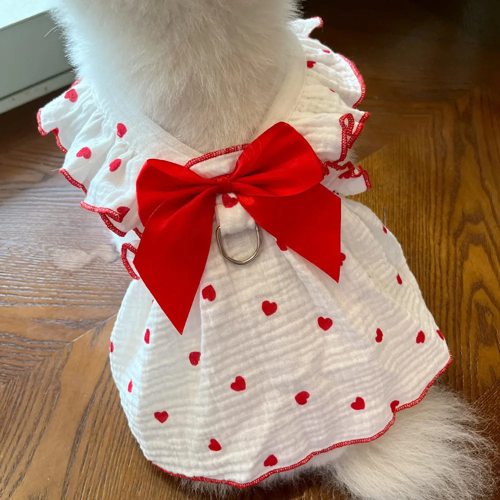 All Cotton Pet Dress For Dogs And Cats, Spring Summer