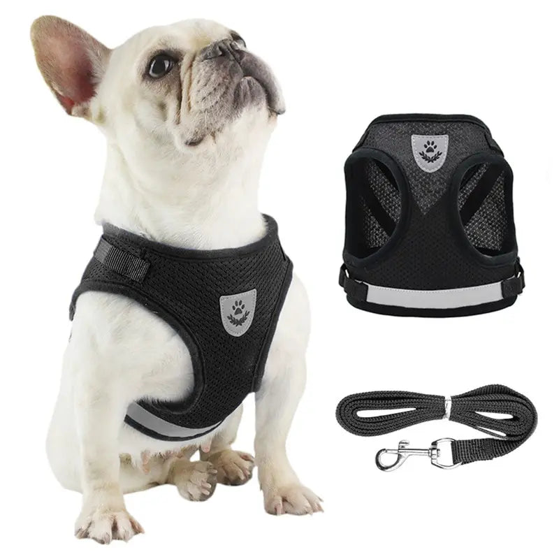 Breathable Reflective Mesh Undershirt Dog Harness Vest With Adjustable Straps