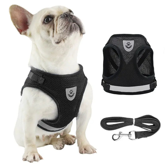 Breathable Reflective Mesh Undershirt Dog Harness Vest With Adjustable Straps