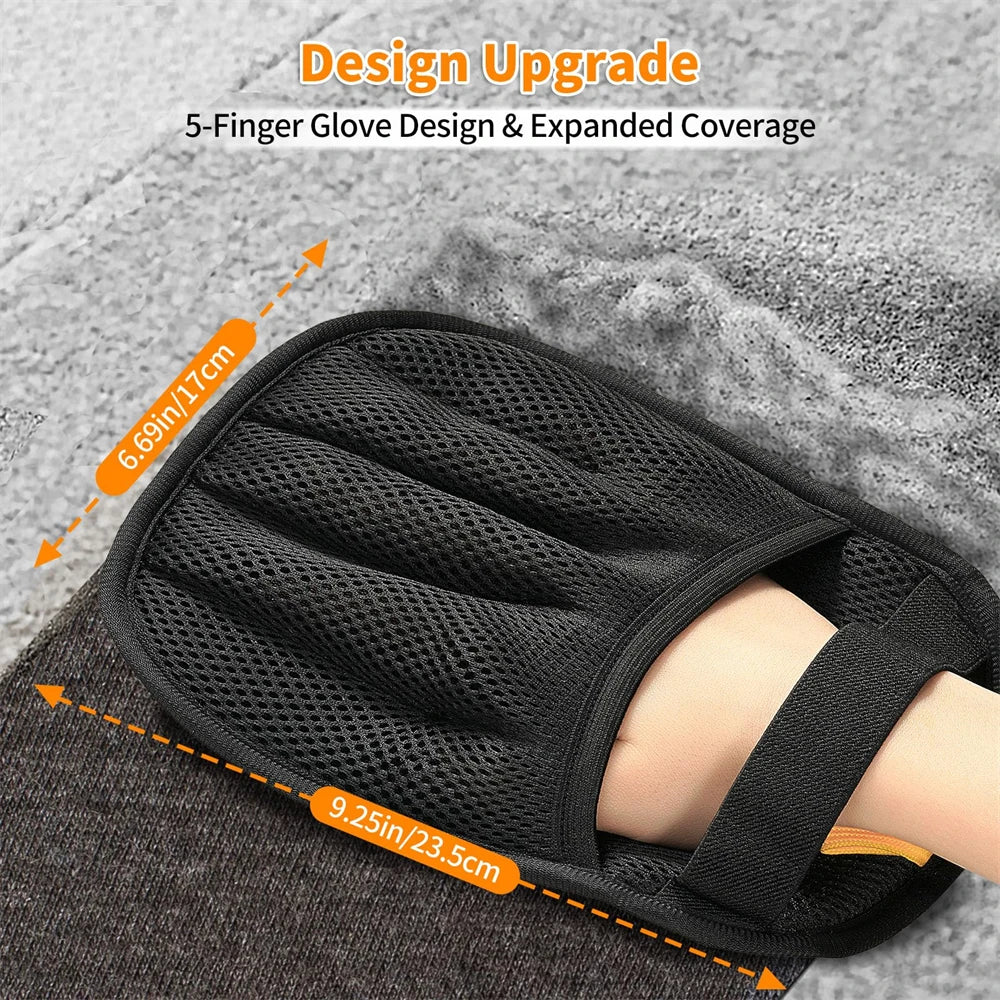 NONECN Five Finger Electrostatic Pet Hair Removal Gloves