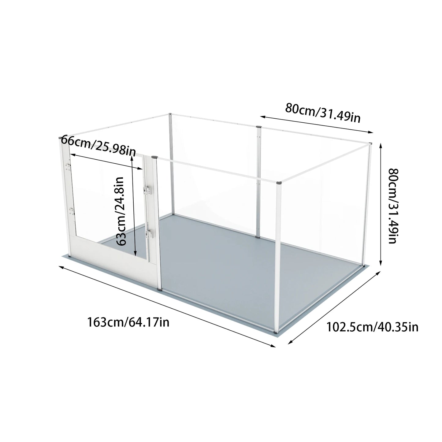 BINGOPAW Acrylic Dog Playpen Fence, 6 Panels Heavy Duty Kennels