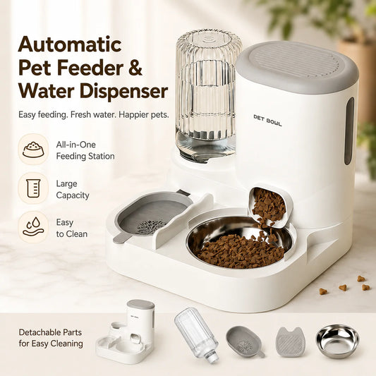 Automatic Pet Feeder Water Dispenser For Dogs And Cats