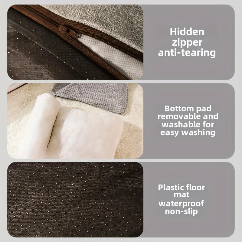 Cat And Dog Bed Non Slip Winter Warm Deluxe Cushioning