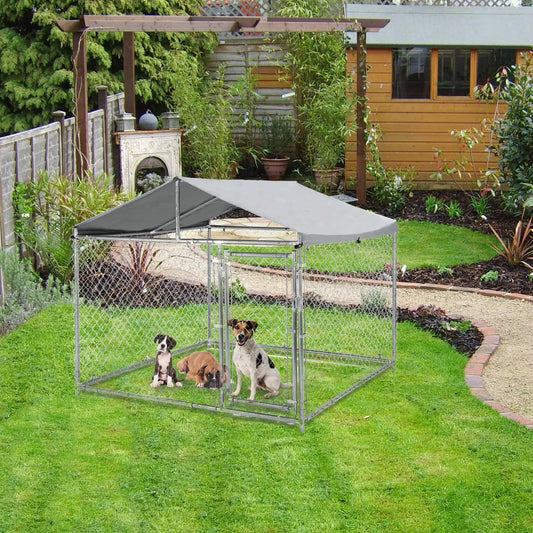 HiMISS Heavy Duty Outdoor Metal Dog Kennel Waterproof UV Cover