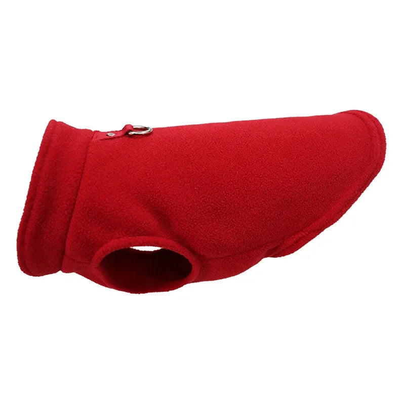 NONECN Warm Fleece Dog Coat With D Ring For Small Pets