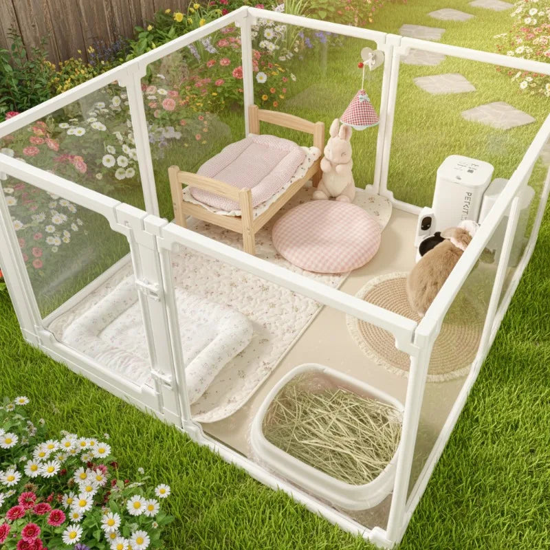 MBVM Transparent Indoor Dog Cage Easy Install Washable Barrier