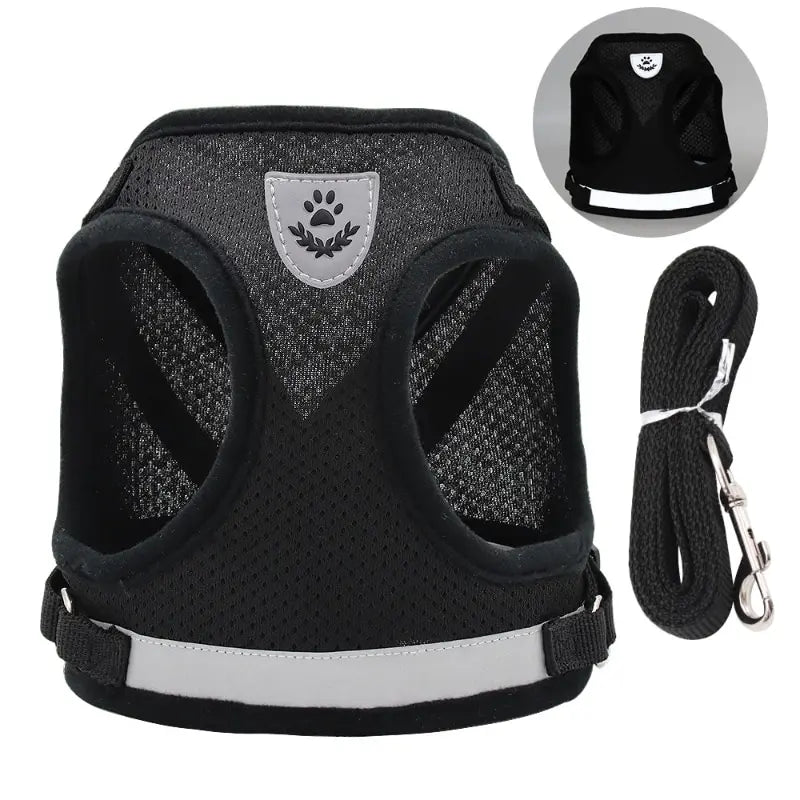 Breathable Reflective Mesh Undershirt Dog Harness Vest With Adjustable Straps