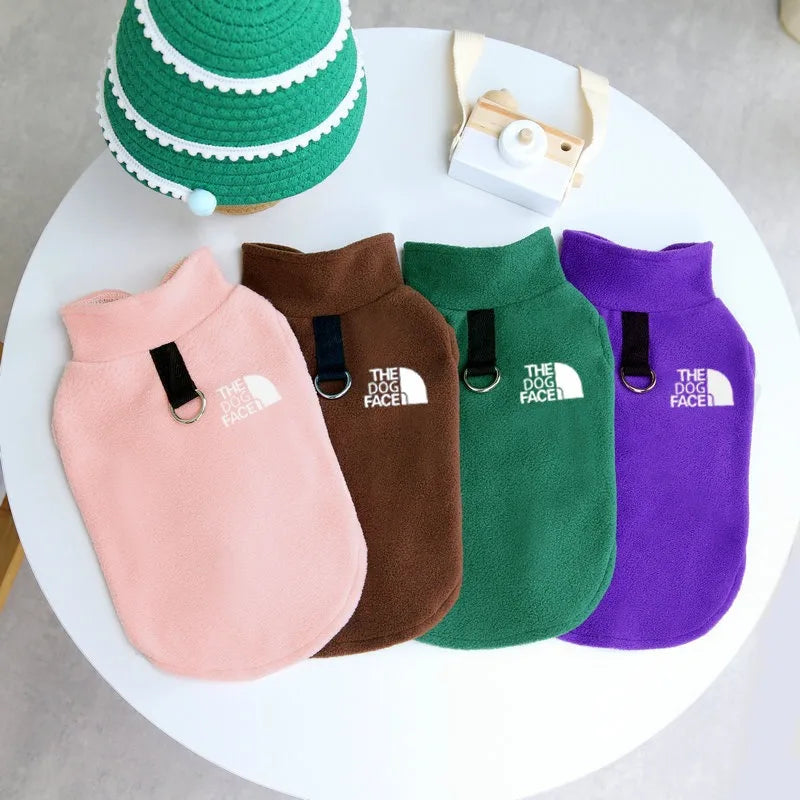 NONECN Autumn Winter Dog Sweater Fleece Coat For Small Breeds