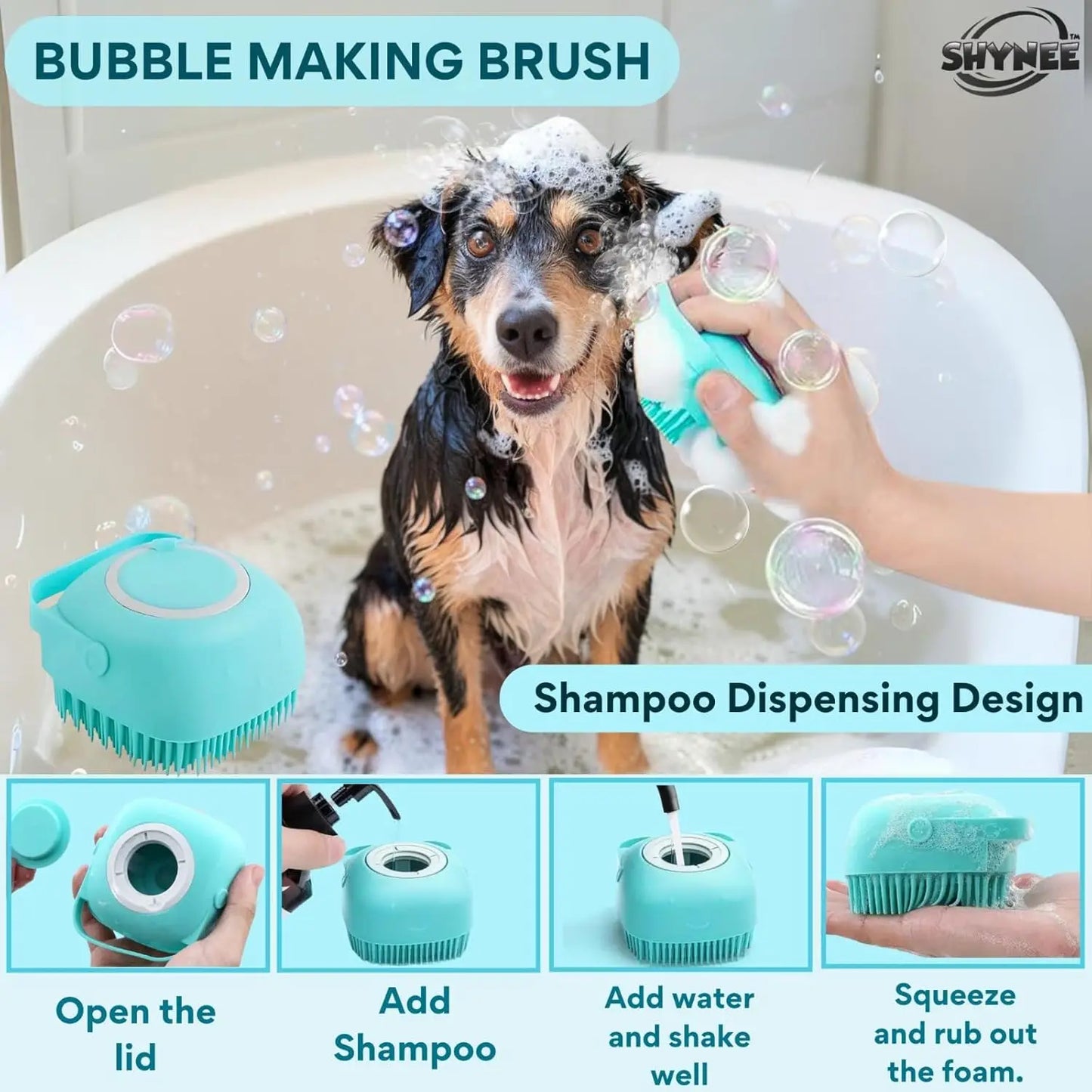 Dog Grooming Kit 8 Pieces With Shampoo Brush