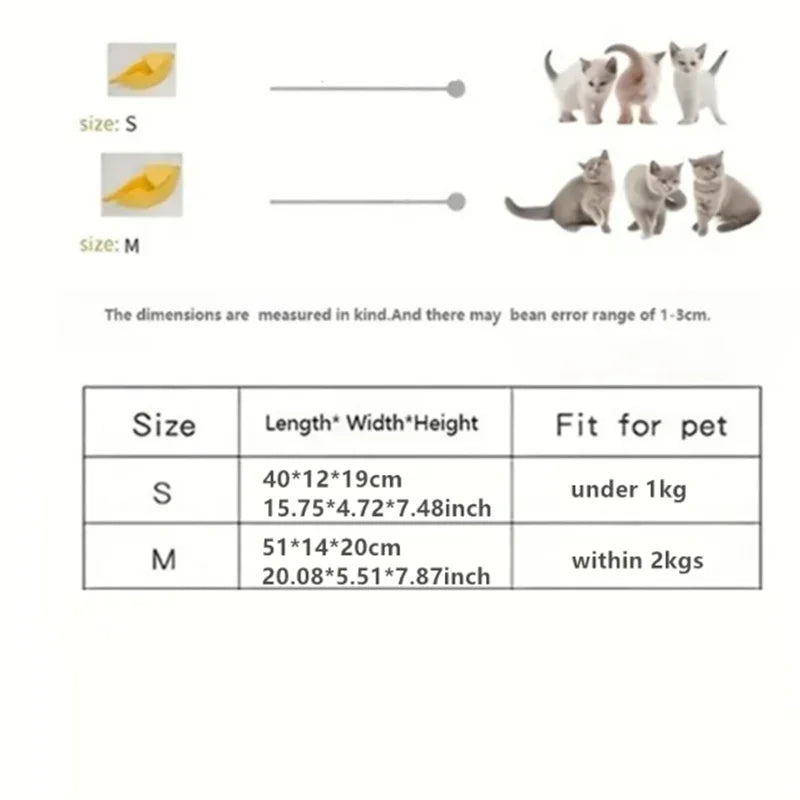 Banana Cat Bed House Cozy Cat Mat Basket Kennel Cushion