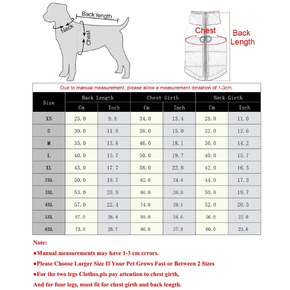 Waterproof Winter Dog Vest For Small Dogs With D Ring