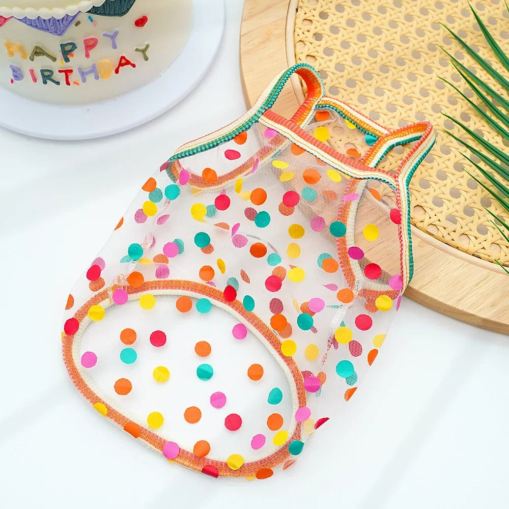 Summer Princess Dog Vest Breathable Pet Shirt
