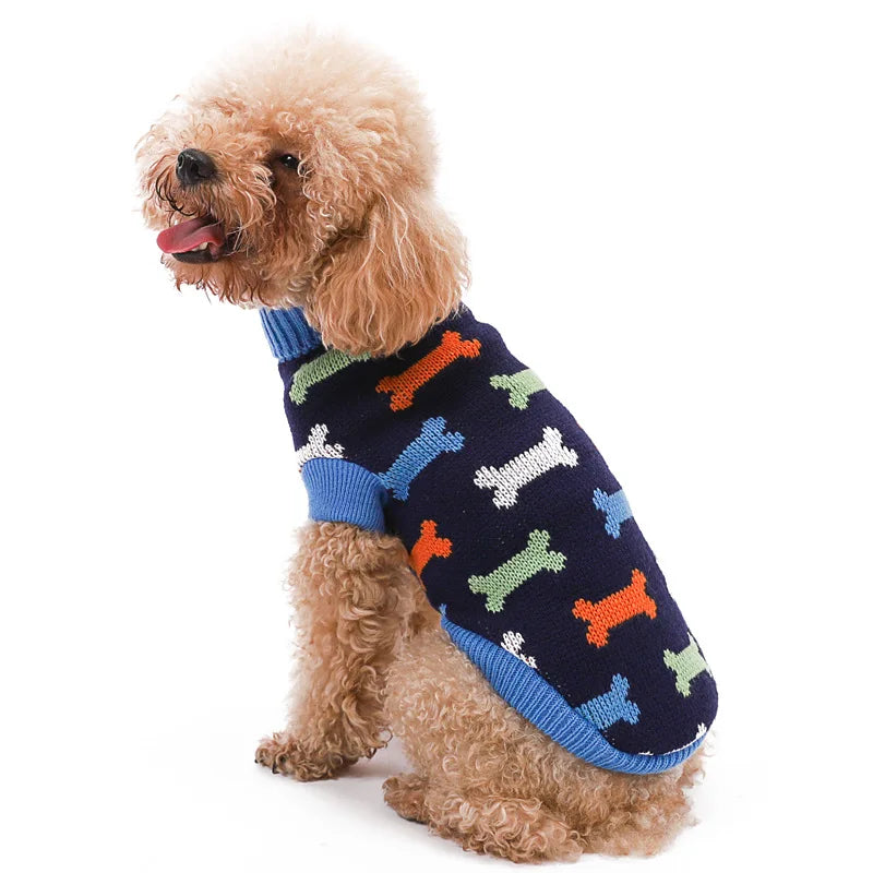 Warm Dog Sweater For Small To Medium Dogs Winter Coat