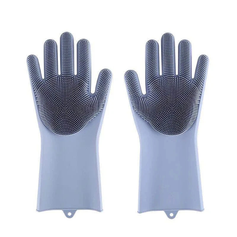 Eco Silicone Pet Grooming Gloves for Bathing Deshedding