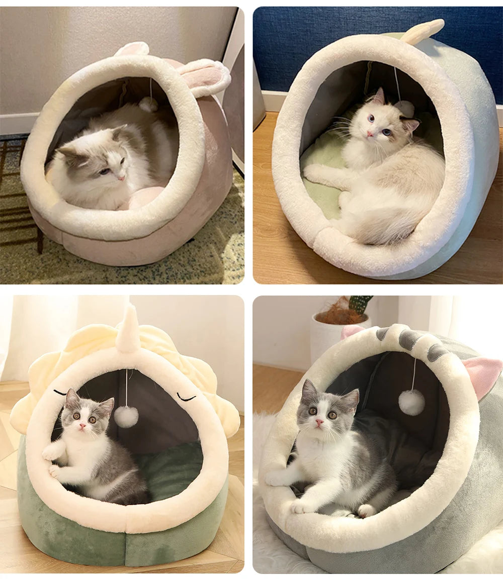 NONECN Deep Sleep Cat Bed Cartoon Pet Bed For Cats