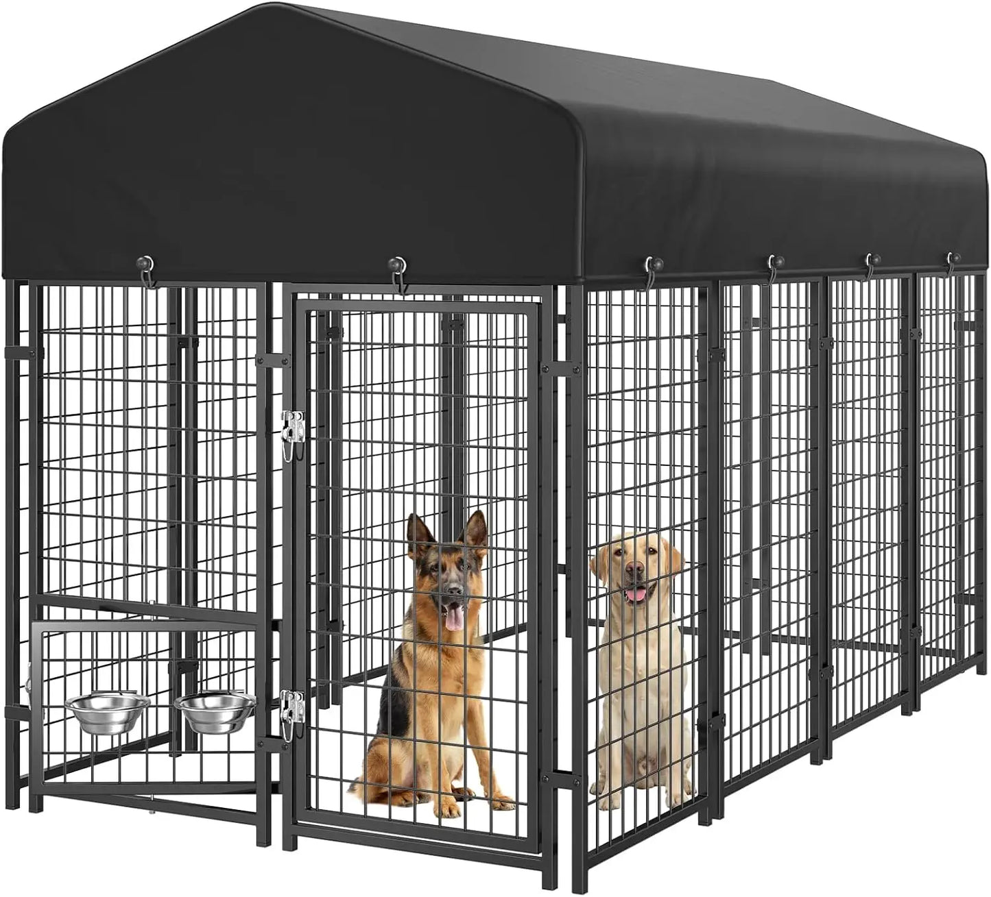 Heavy Duty Outdoor Dog Kennel With Roof Weather Resistant