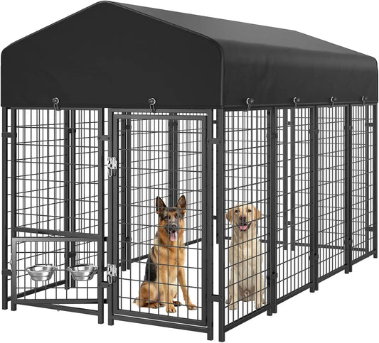 Heavy Duty Outdoor Dog Kennel With Roof Weather Resistant