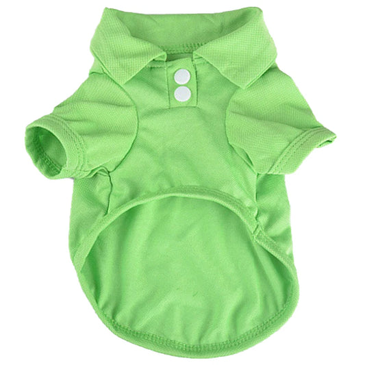 Doggyzstyle Spring Dog Shirts Breathable Polo Collar Vest For Dogs