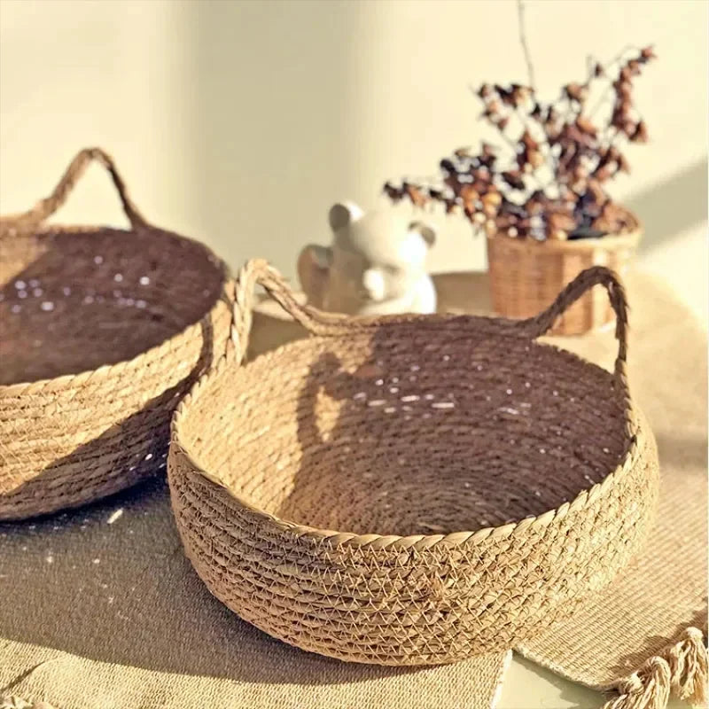 Lewencn Four Seasons Cat Nest Bed Handwoven Cotton Washable
