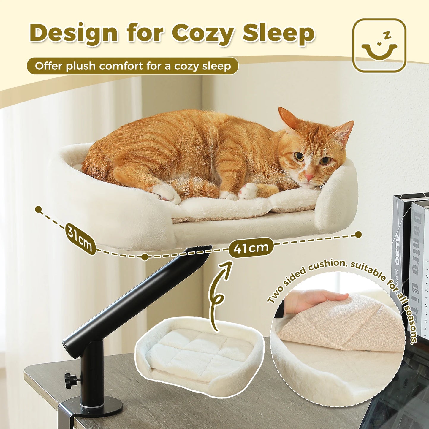 PAWZ Road Cat Desk Bed 360 Rotatable Hammock