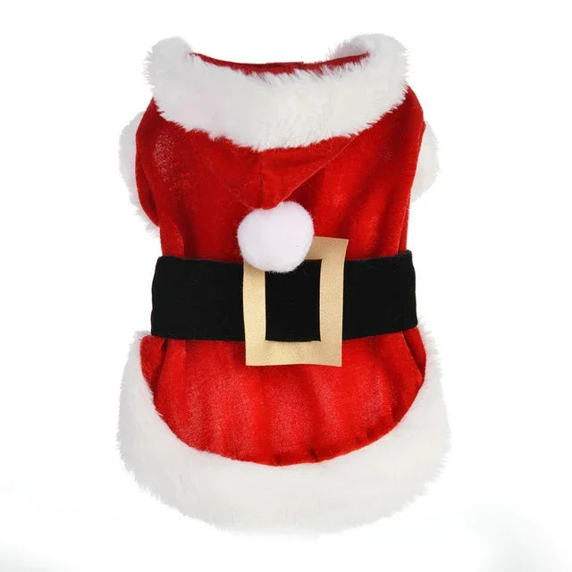Pet Christmas Hooded Coat For Small Dogs And Cats Costume