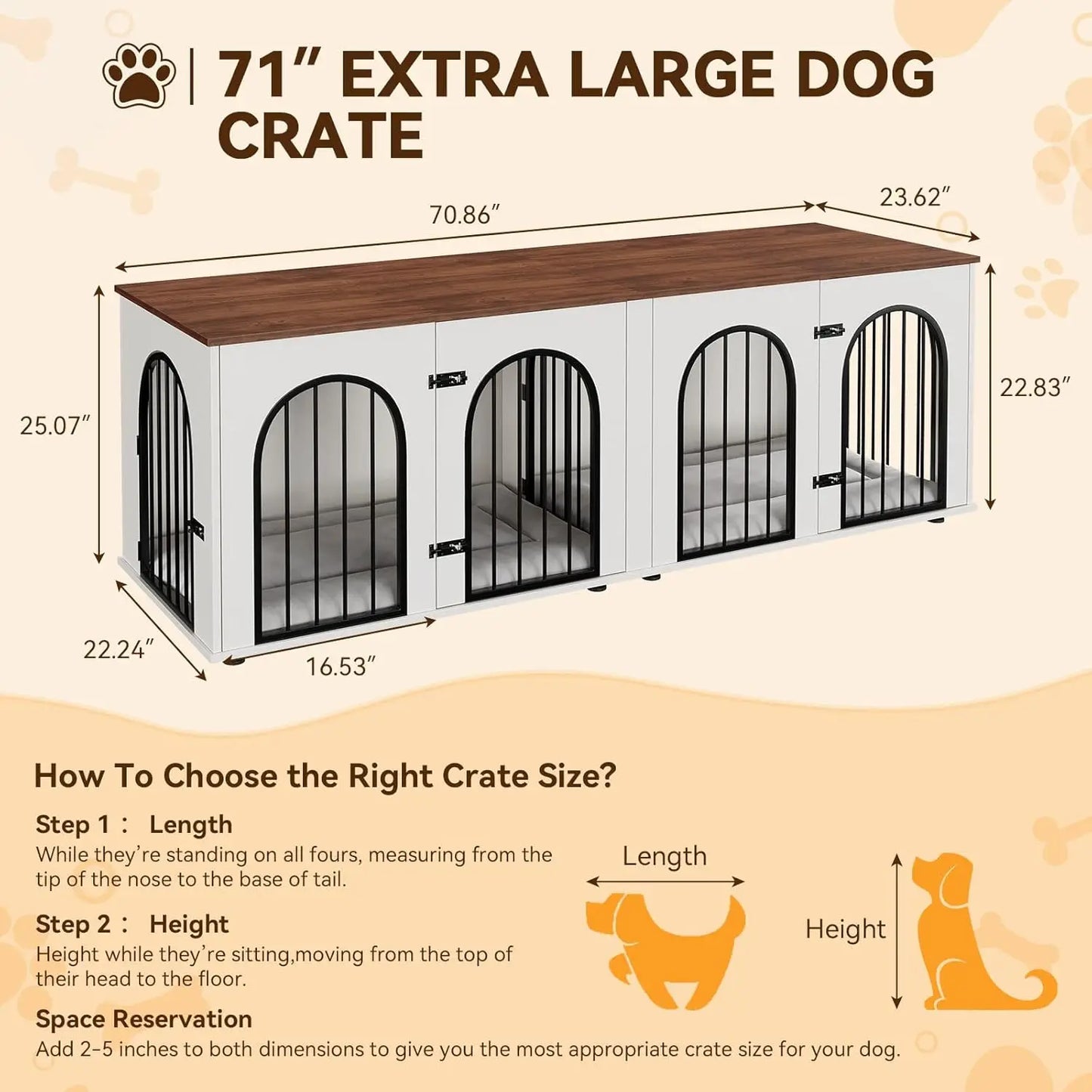 HiMISS Dog Crate Furniture Doubles As TV Stand And Kennel
