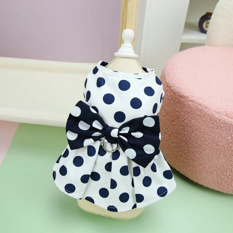 Summer Plaid Pet Dress For Small Dogs And Cats Breathable