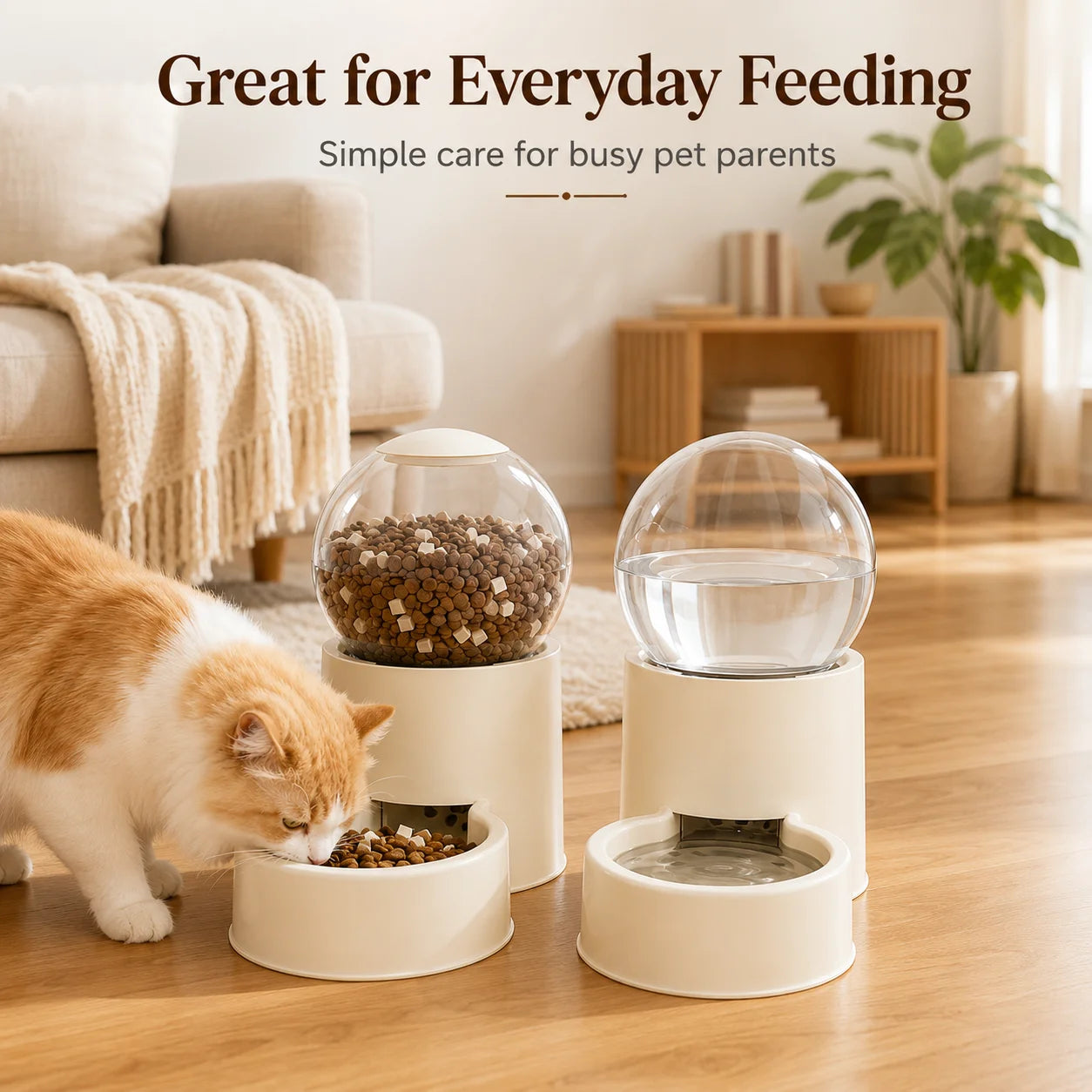 Automatic Gravity Feeder And Water Dispenser Spill Proof Dome Lid