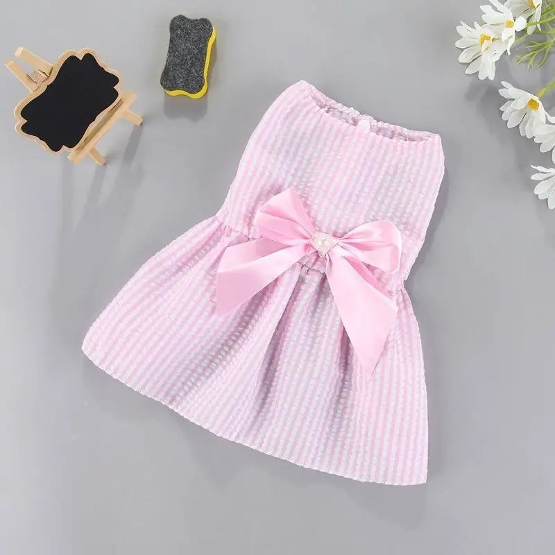 NONECN Flower Princess Dog Dress For Small Dogs Summer Skirt
