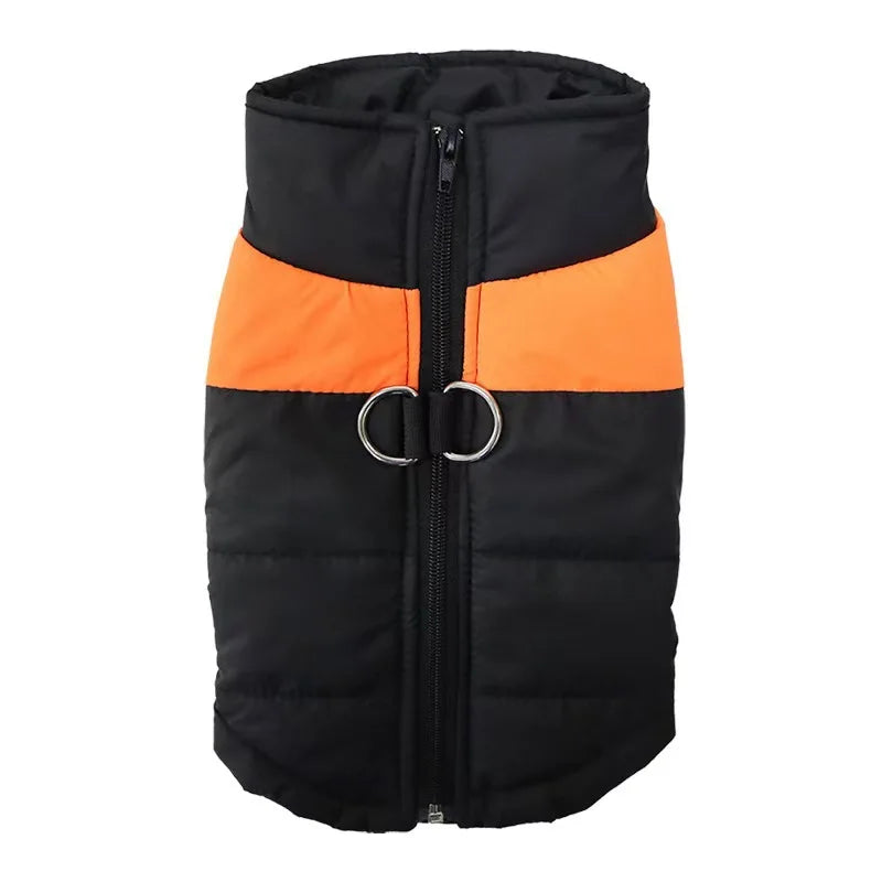 Waterproof Warm Dog Coat Winter Padded Jacket With Zipper