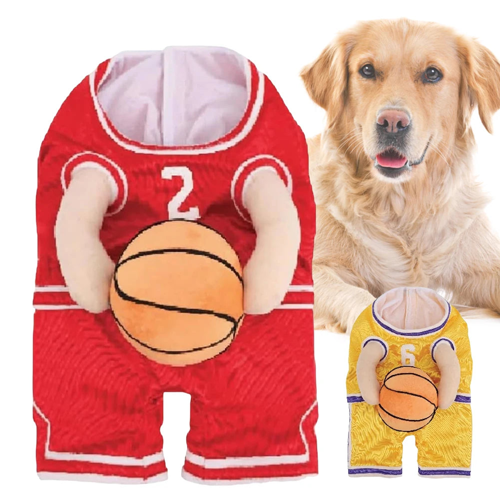 VAKIND Dog Basketball Player Costume With Ball Halloween Outfit