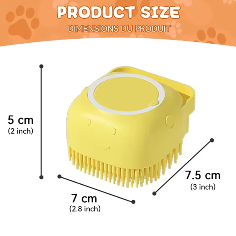Pet Bath Massage Brush Silicone Soft Grooming Tool For Pets