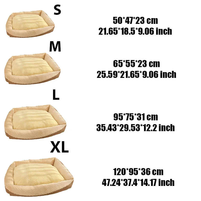 NONECN Cozy Rectangular Dog Bed With Removable Washable Cushion