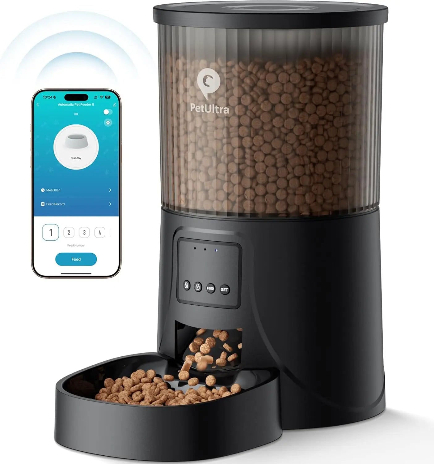 XMSJ Automatic Cat Feeder WiFi 5GHz With App Remote Control