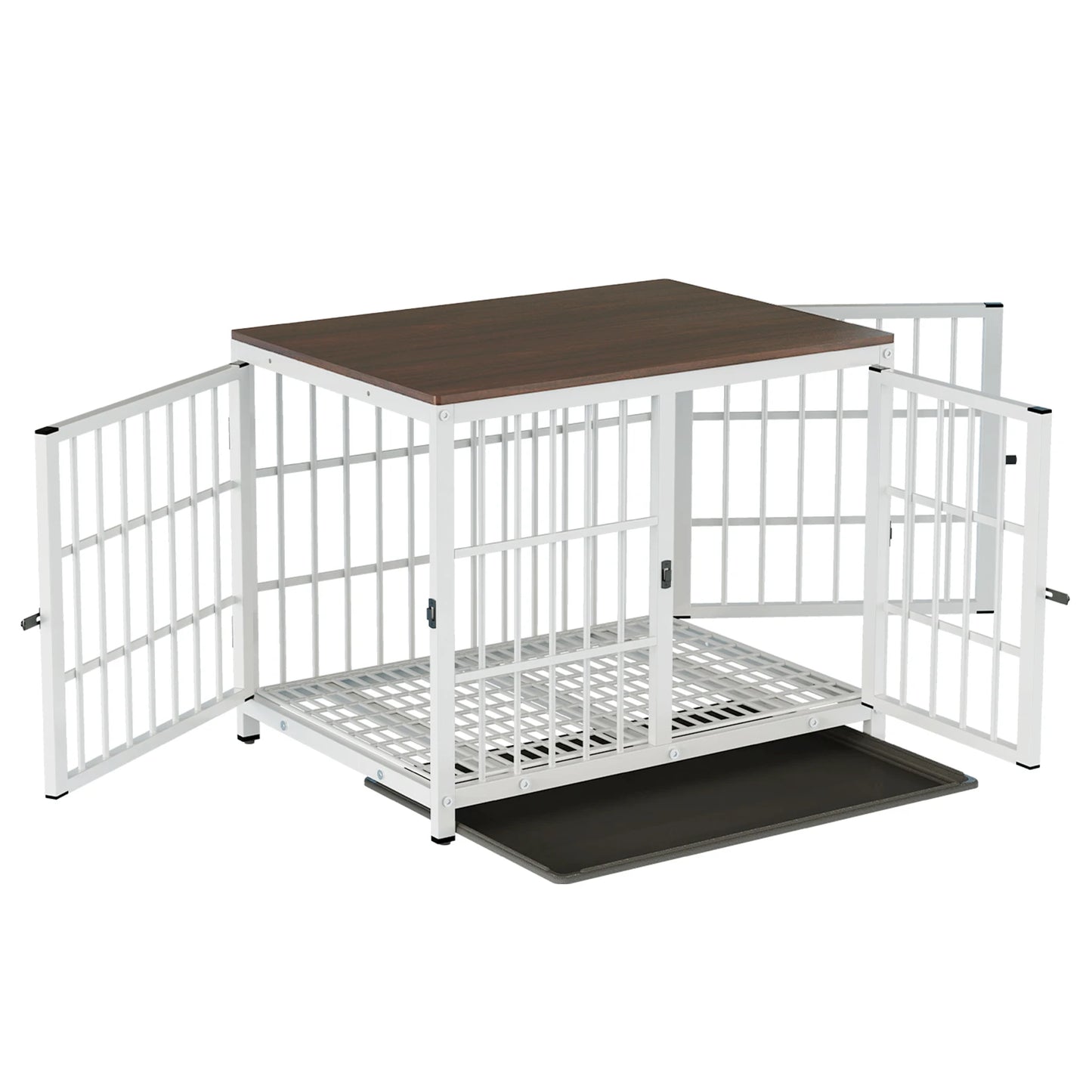 BINGOPAW Three-Door Dog Crate End Table Kennel