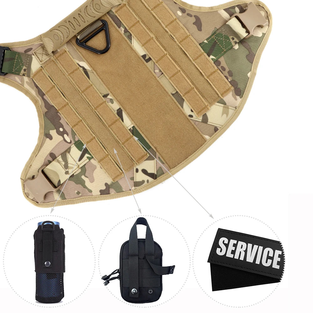 Petravel Military Dog Harness Vest Set For Malinois