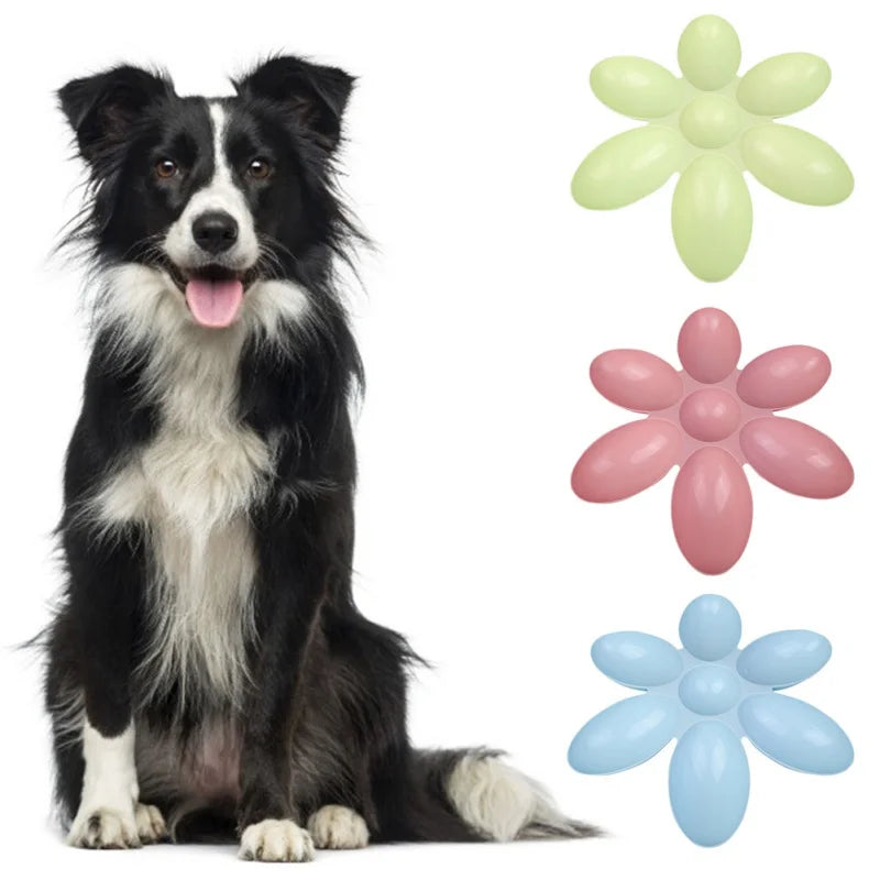 Petal-Shaped 6-In-1 Plastic Feeding Bowl For Dogs And Cats
