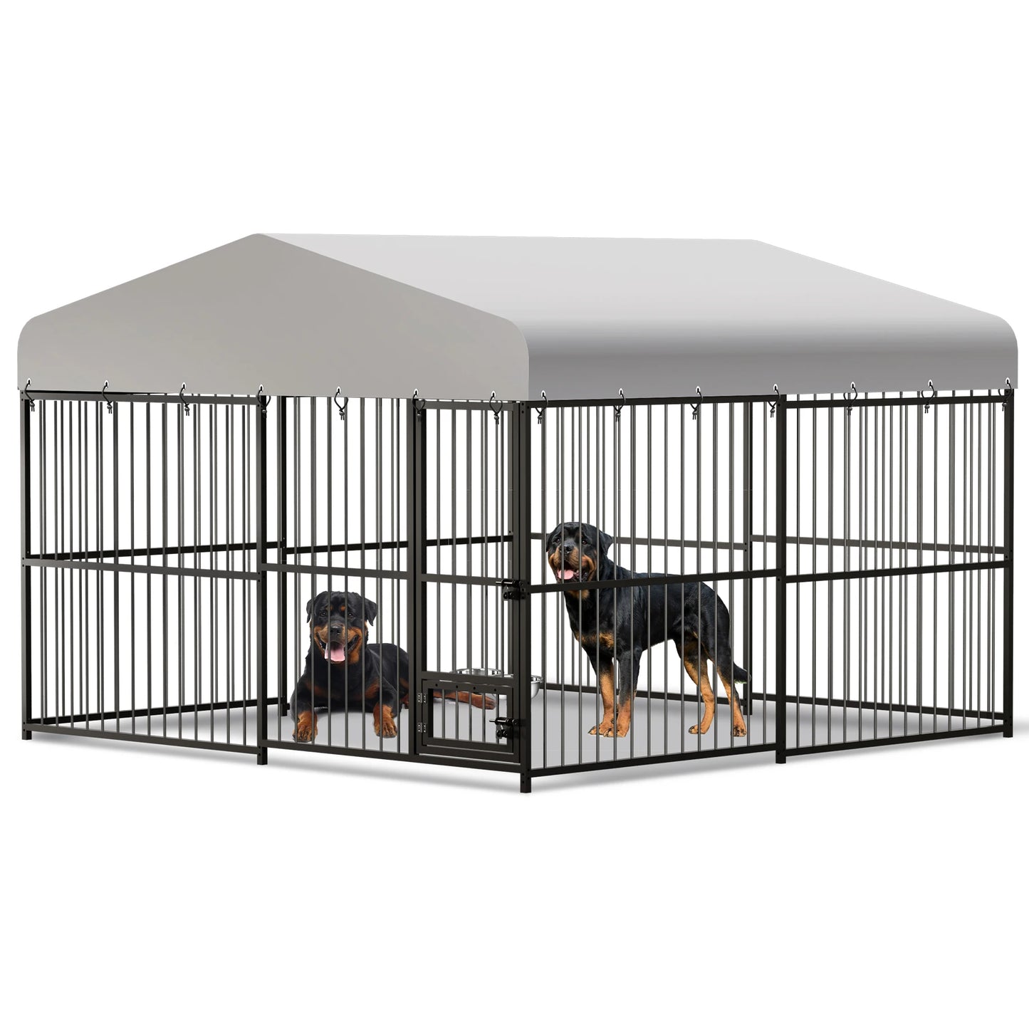 TWISTER.CK Heavy Duty Outdoor Dog Kennel With Roof