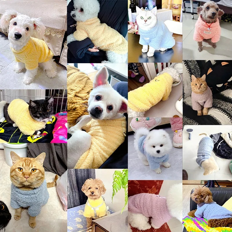 Fleece Dog Hoodie Sweater For Small And Medium Dogs