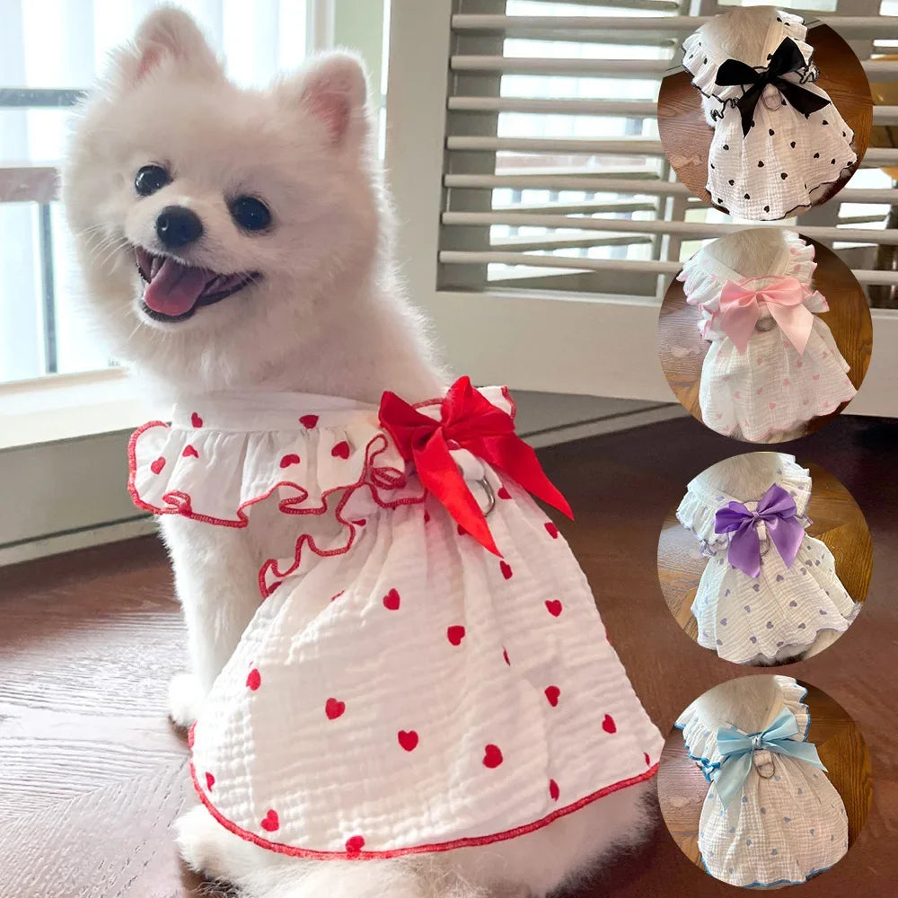 All Cotton Pet Dress For Dogs And Cats, Spring Summer