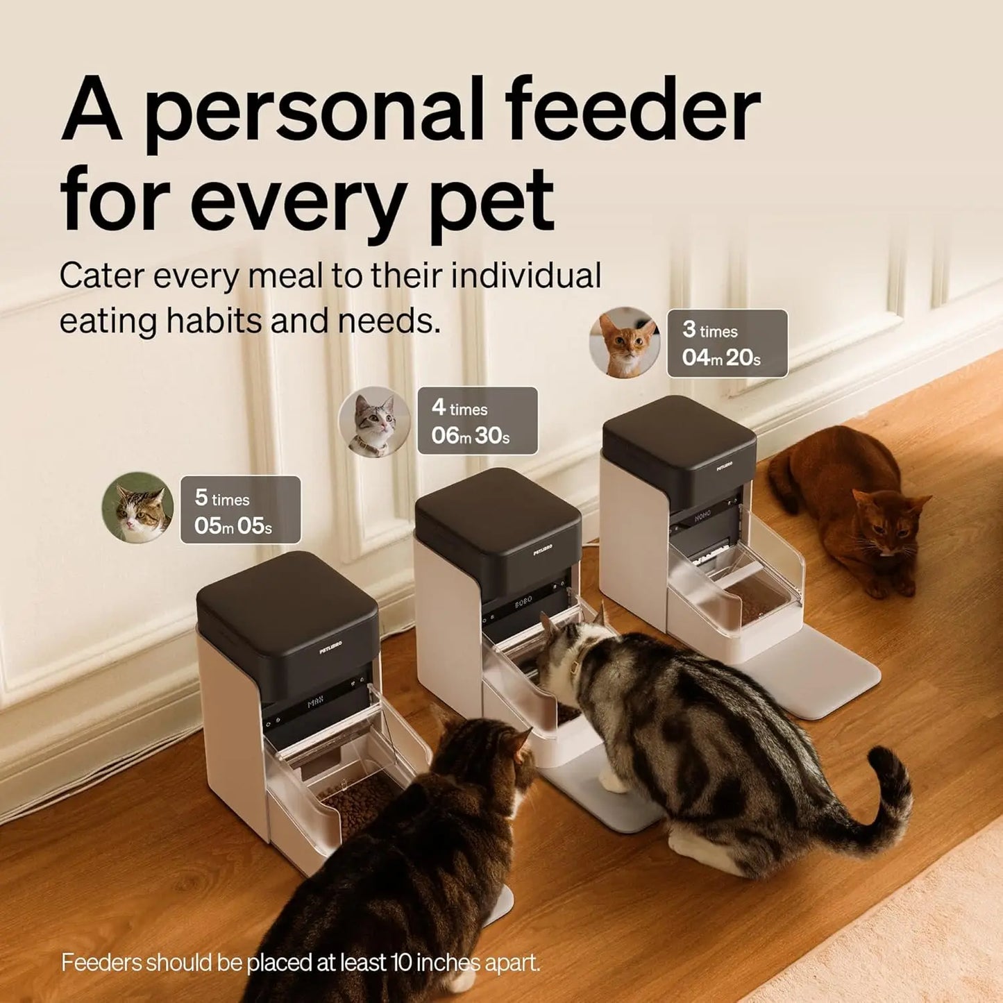 RFID Cat Feeder With Diet Tracking And Anti Theft Lid