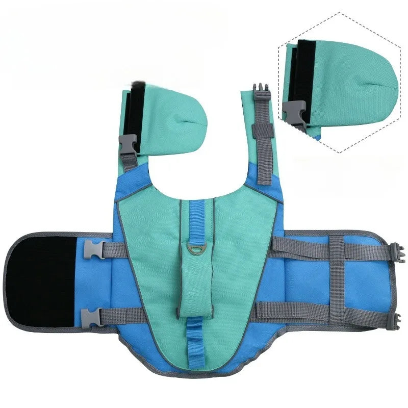 Dog Life Vest For Summer Swimming Safety Lightweight Polyester