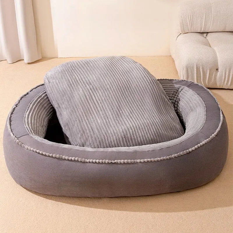 Donut Round Pet Bed For Dogs And Cats Washable Cushion