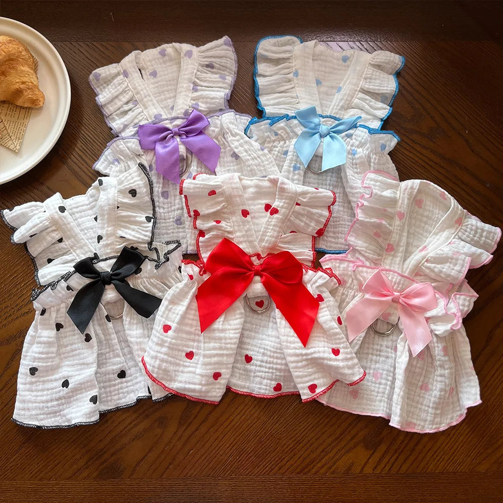 All Cotton Pet Dress For Dogs And Cats, Spring Summer