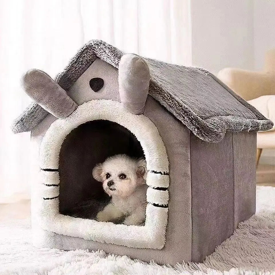 All Season Dog House Style Bed For Small Pets Washable