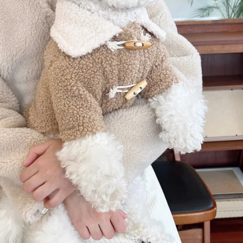 Dog Fleece Bear Rabbit Coat With Cotton Padding For Dogs