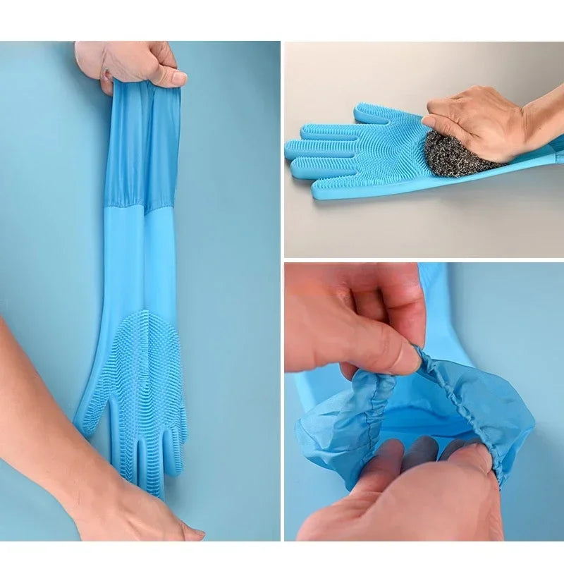 Pet Grooming Silicone Glove For Dog And Cat Bathing