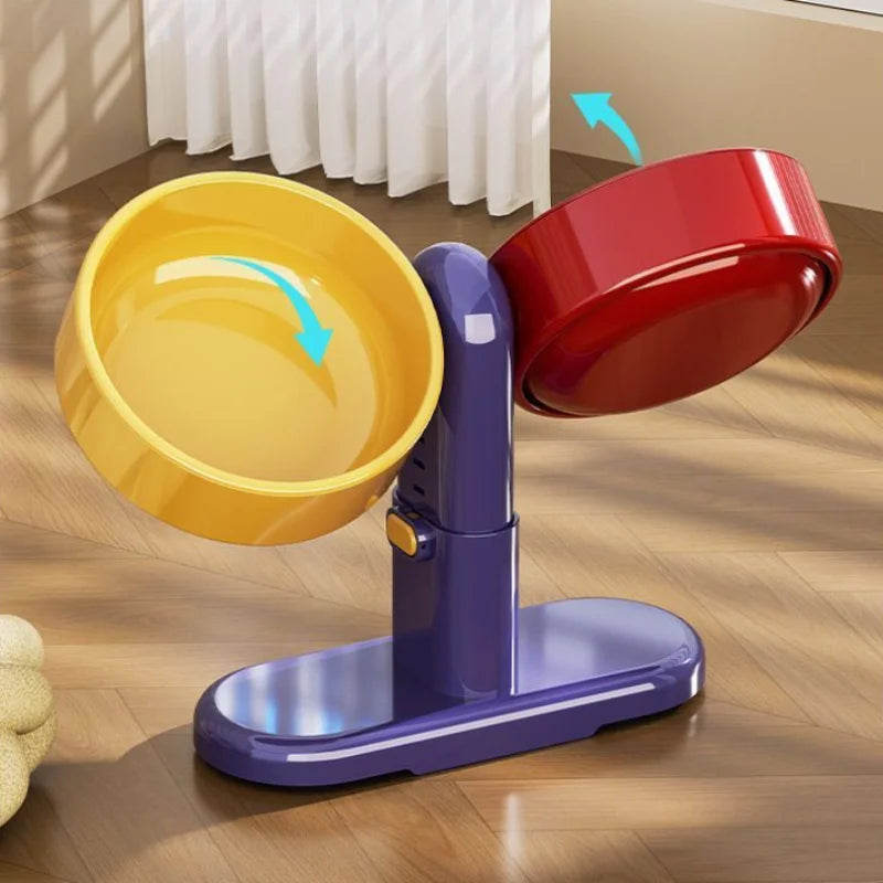 Elevated Pet Feeder For Small Dogs With Height Adjustable Bowls