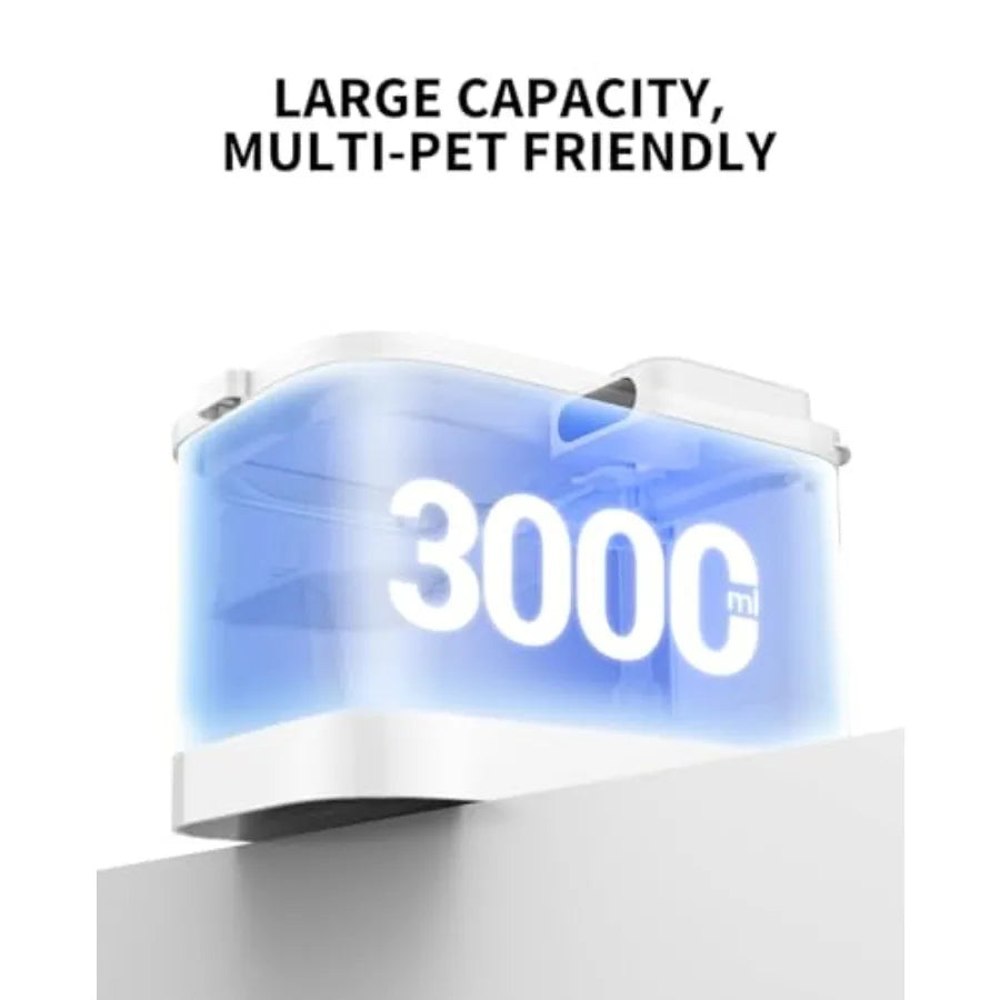 Cordless Cat Water Fountain With Motion Sensor Automatic For Pets