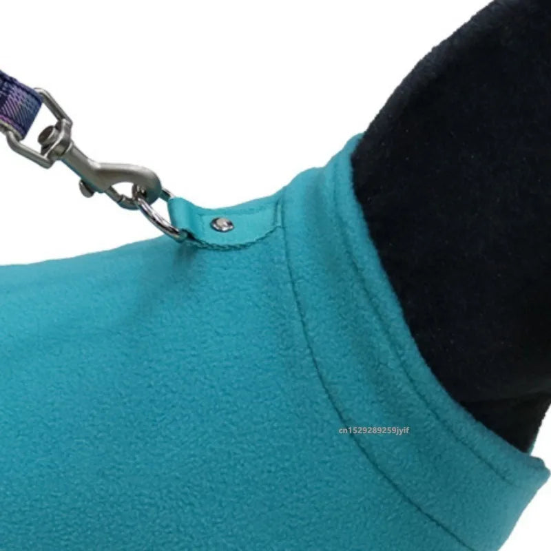 NONECN Warm Fleece Dog Coat With D Ring For Small Pets